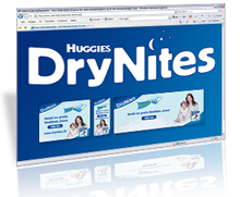 Huggies DryNites | Kunden fik: 9 Flash bannere p� Dansk og Norsk