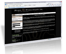 Mine Tvillinger | Kunden fik: Design, Webdesign, Programmering, SEO CMS (S�gemaskinevenligt CMS), XHTML og CSS Design CMS Moduler: Billedgallerier.