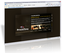 PrimeTime | Kunden fik: Flash hjemmeside, S�gemaskinevenlig CMS l�sning, Webdesign, Brochure design, Visitkort, Brevpapir, Email brevpapir, S�gemaskineoptimering, SEO, SEM, Hosting.